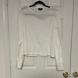 ME+EM Long-sleeved Layering Top, Size US 12, White